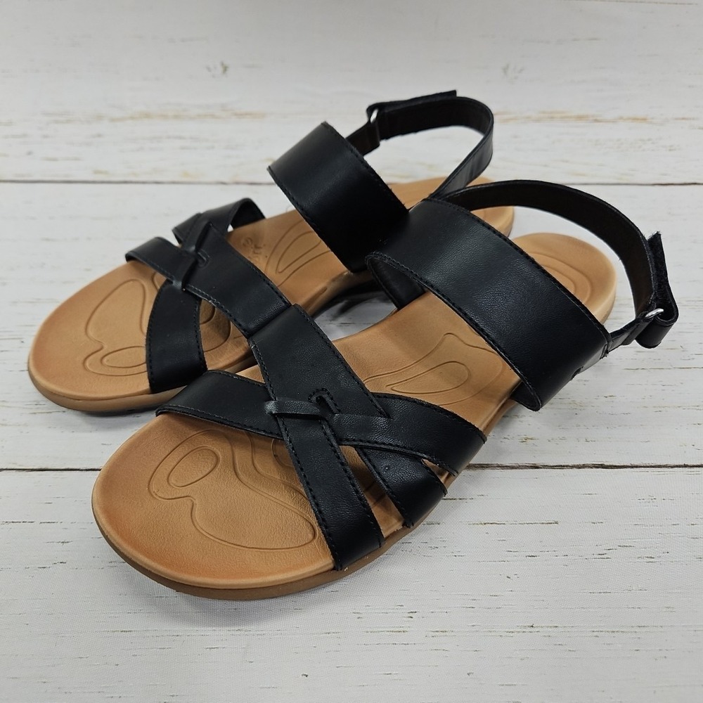 BOC Born Concept Croatan Womens 7 Shoes Black‎ Strappy Slingback Sandals Z52509